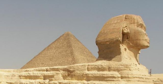 Zdjęcia: -, Giza, Sfinks z ... garbem ;), EGIPT Zdjęcia: -, Giza, Sfinks z ... garbem ;), EGIPT