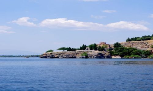 Zdj�cie MACEDONIA / Ochryd / Ochryd / Widok na cerkiew sw. Jovana Kaneo z Jeziora Ochrydzkiego