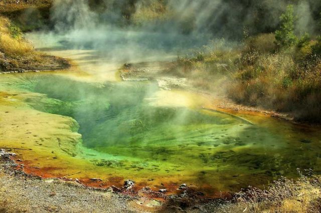Zdj�cia: West Thumb, Wyoming, Yellowstone N.P., Seismograph & Bluebell Pools, USA