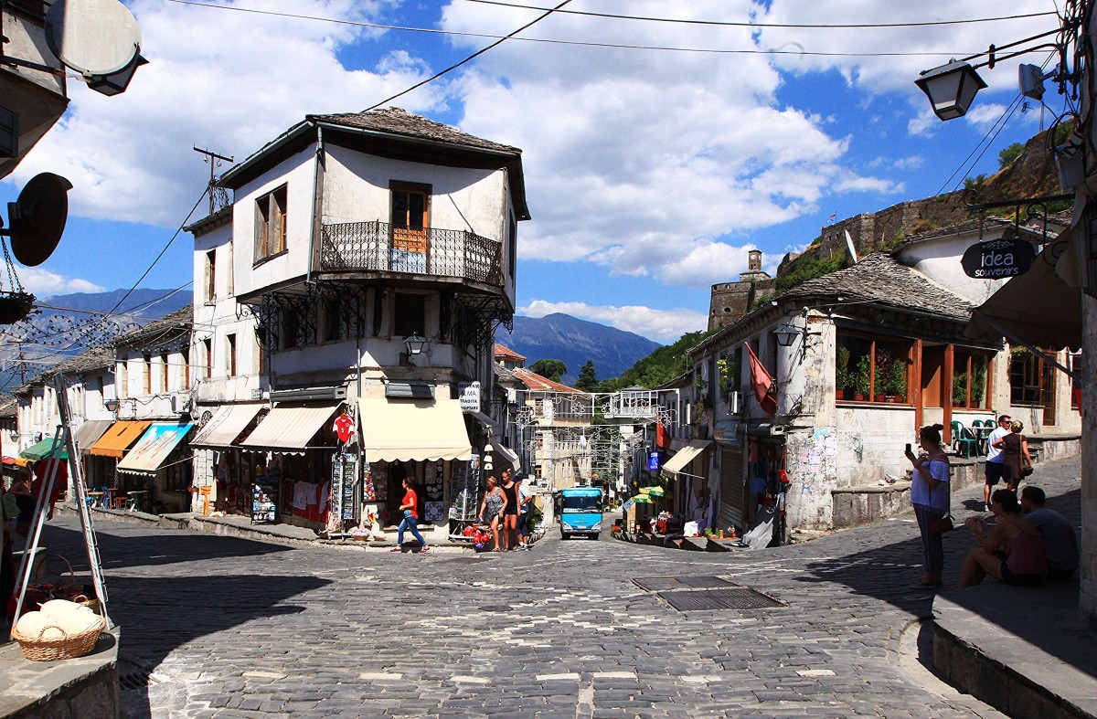 Zdjęcia: Starówka, Gjirokastra, Rynek, ALBANIA Zdjęcia: Starówka, Gjirokastra, Rynek, ALBANIA