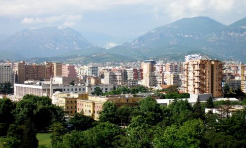 Zdjcie ALBANIA / - / Tirana / Panorama z grami