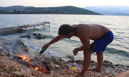 Zdjecie ALBANIA / - / Ksamil / tutejszy specja(