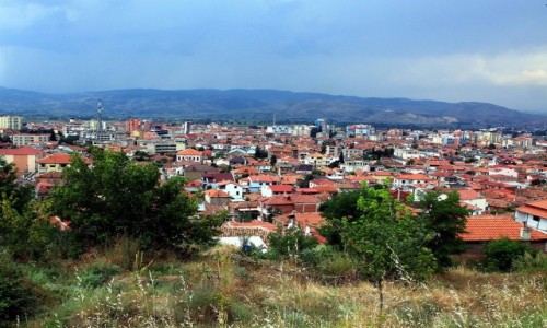Zdjcie ALBANIA / Poudniowo-wschodnia / Korcza / Miejskie dachy