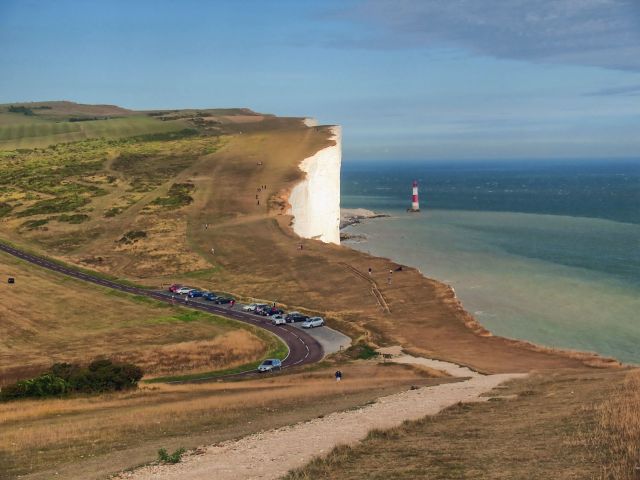 Zdjęcia: Eastbourne, East Sussex, Widok z Belle Tout, ANGLIA Zdjęcia: Eastbourne, East Sussex, Widok z Belle Tout, ANGLIA