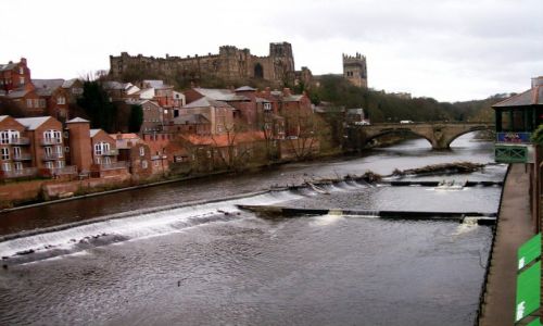 Zdjcie ANGLIA / Pnocna Anglia / Durham / Widok na zamek i katedre w Durham