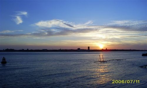 Zdjęcie ANGLIA / brak / LIVERPOOL / ZACHÓD SŁOŃCA NAD RZEKĄ MARSEY