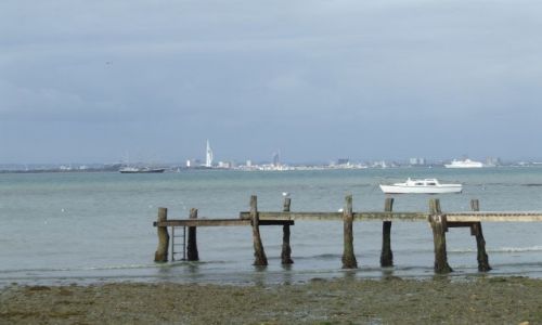 Zdjęcie ANGLIA / Isle Of White / poludniowa anglia / Portmouth w tle3