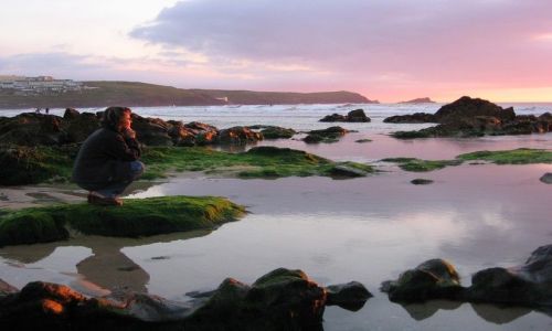 Zdjcie ANGLIA / Kornwalia / Newquay / Zachod slonca nad oceanem