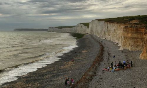 Zdjęcie ANGLIA / East Sussex / Eastbourne / Birling Gap - widok na Seven Sisters