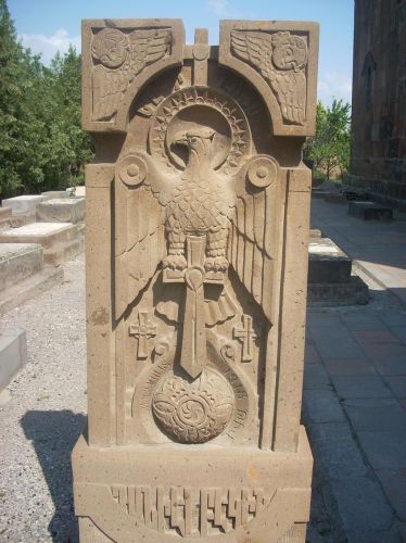 Zdjęcia: Eczmiadzyn tzw. ormianski Watykan, Motyw nagrobny, ARMENIA Zdjęcia: Eczmiadzyn tzw. ormianski Watykan, Motyw nagrobny, ARMENIA
