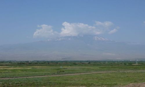 Zdjecie ARMENIA / - / Khor Virap / Widok na Ararat