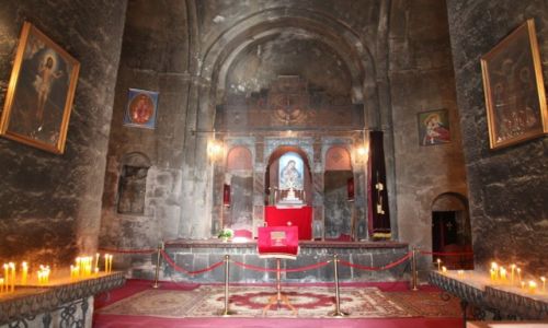 Zdjęcie ARMENIA / Gegharkunik / Sevanvank / Wnetrze świątyni Arakelots Surb