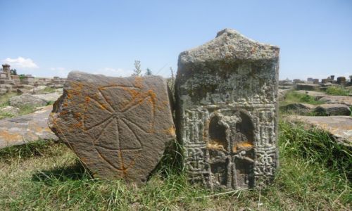Zdjcie ARMENIA / Gegharkunik / Noratus / Najwiksze pole chaczkarw (2)