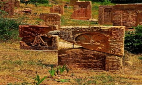 Zdjecie ARMENIA / prowincja Vajoc Dzor / klasztor Noravank / Chaczkary