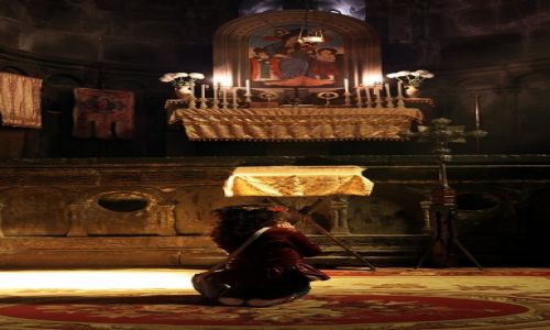 Zdjęcie ARMENIA / Kotajk / Klasztor Geghard / Modlitwa