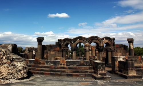 Zdjecie ARMENIA / Eczmiadzin / Zvartnots / Ruiny katedry z VII wieku n.e.