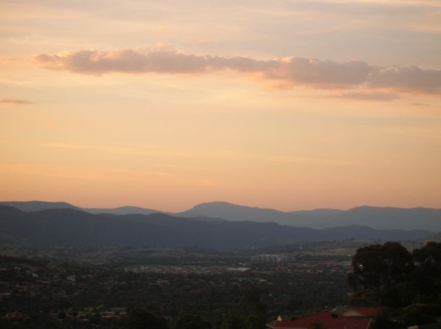 Zdjęcia: Canberra, ACT, Zachod slonca nad dolina, AUSTRALIA Zdjęcia: Canberra, ACT, Zachod slonca nad dolina, AUSTRALIA