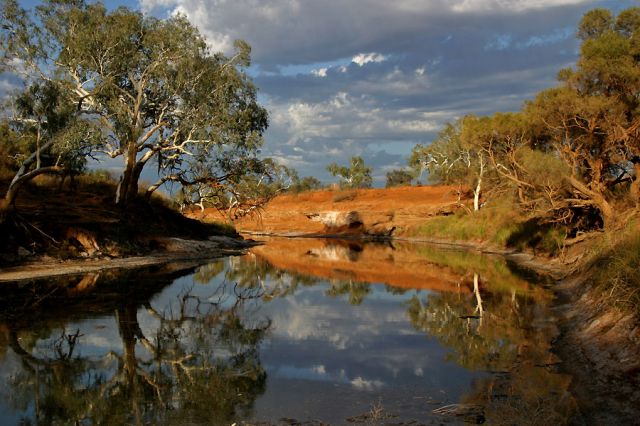 Zdjęcia: ok. Cobra Station, Outback, Rzeka z wodą, AUSTRALIA Zdjęcia: ok. Cobra Station, Outback, Rzeka z wodą, AUSTRALIA