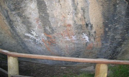 Zdjcie AUSTRALIA / ACT / Yankee Hut / Aborygenskie malunki na skalach..