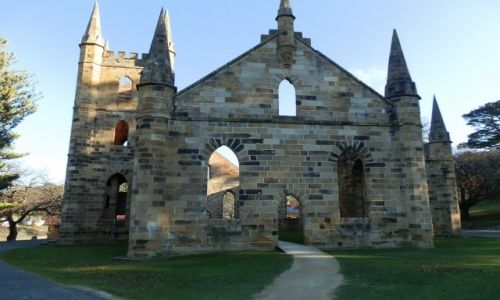 Zdjecie AUSTRALIA / Tasmania / Potr Arthur / Ruiny kocioa w Port Arthur