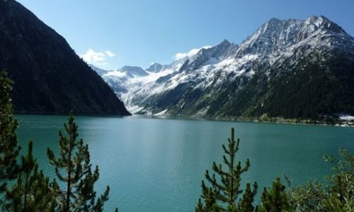 Zdjecie AUSTRIA / Zillertaler Alpen / Zapora wodna na wysokosci 1780 m / Alpy -widoki