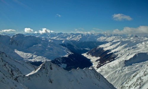 Zdjcie AUSTRIA / Tyrol / lodowiec Kaunertal /  widok z Karlesjoch  3108 m