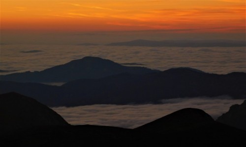 Zdjęcie AUSTRIA / alpy / hochschwab / Wschód słońca powyżej chmur