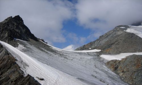 Zdjecie AUSTRIA / Taury Wielkie / w oddali widoczna Erzh. Johann-hutte / Alpy