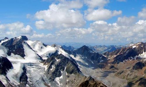 Zdjecie AUSTRIA / Tirol / Dolina Pitztal / widok  ze szczytu Hinterer 3440m npm