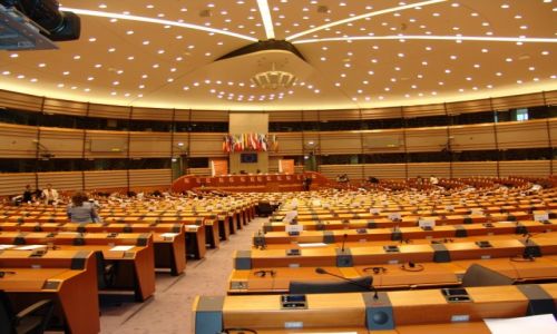 Zdjęcie BELGIA / Bruksela / Siedziba Parlamentu Europejskiego / Sala obrad