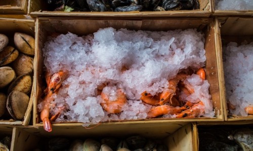 Zdjcie BELGIA / Bruksela / Ulice Brukseli / Krewetka. Dobry pokarm.