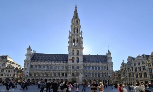 Zdjcie BELGIA / Bruksela. / Wielki plac  / Pnogotycki Ratusz z 1402-1454r.