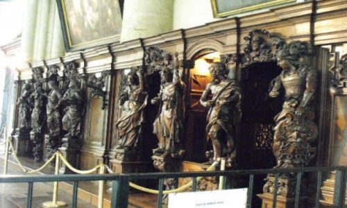 Zdjecie BELGIA / Brugge / katedra / konfesjonal de luxe