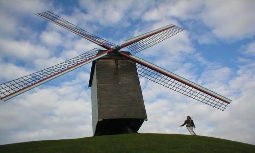 Zdjecie BELGIA / brak / Brugia / Wiatrak w Brugii