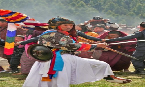 Zdjcie BHUTAN / Bumthang / Tangbi Lhakhang / Tangbi Mani - tancerz