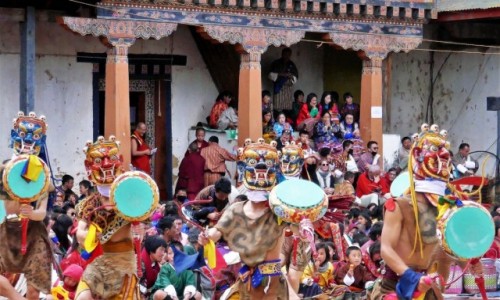 Zdjęcie BHUTAN / Dystrykt Wangdue / Gangtey Monastery / Gangtey Tsechu