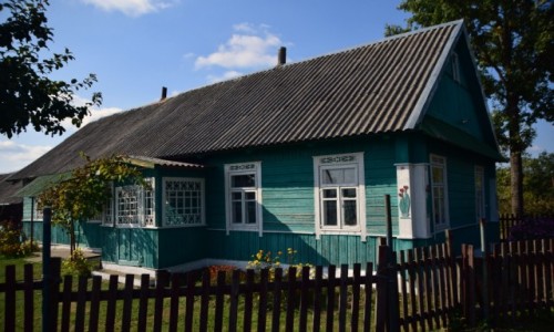 Zdj�cie BIA�ORU� / Okr�g Mi�ski  / Terebejno / Chata z kwiatem