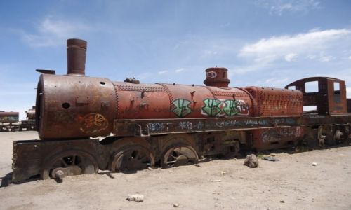 Zdjcie BOLIWIA / Potosi / Uyuni / Cmentarz pocigw (2)