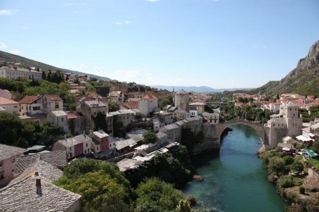 Zdj�cia: Z minaretu Meczetu Tabacicia, R�wnina Mostarsko Polje, Mostar, BO�NIA i HERCEGOWINA