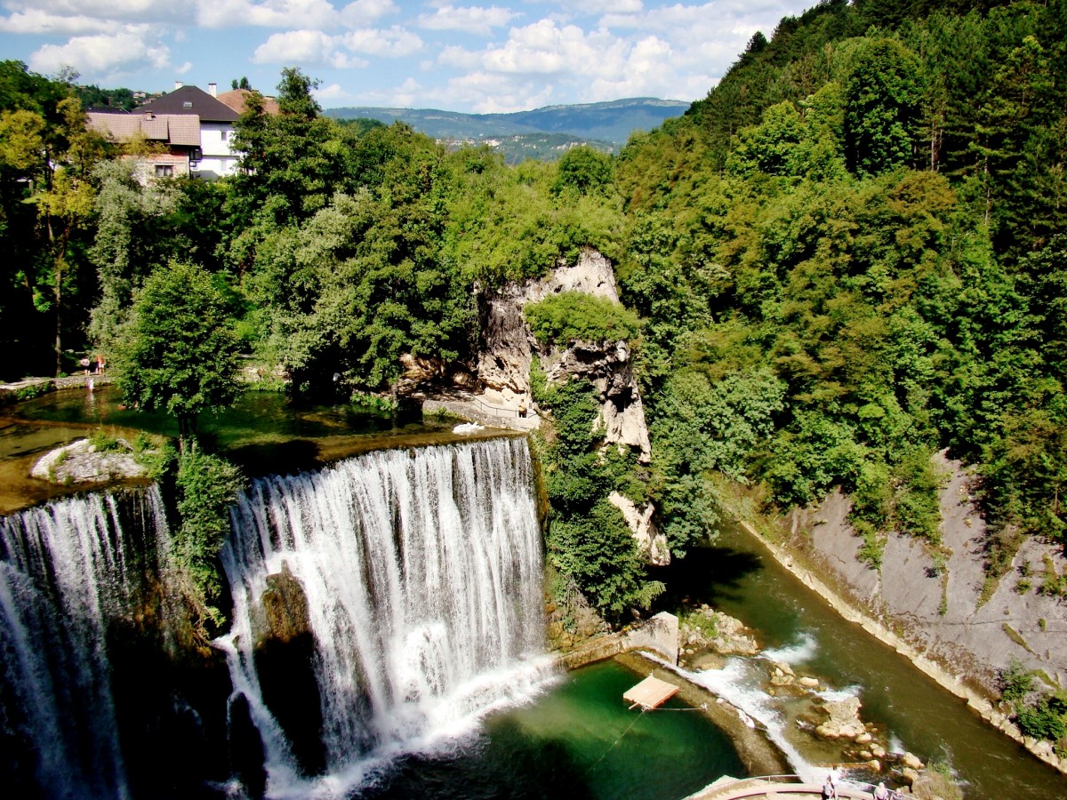 Zdjęcia: Jajce, centralna Bośnia, Jajce-wodospad na rzece Pliva, BOśNIA i HERCEGOWINA Zdjęcia: Jajce, centralna Bośnia, Jajce-wodospad na rzece Pliva, BOśNIA i HERCEGOWINA