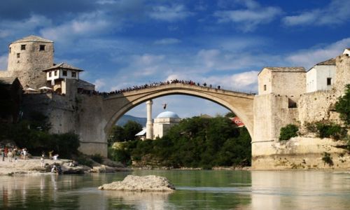 Zdjecie BONIA i HERCEGOWINA / - / Mostar / skok na gbok wod