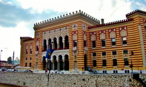 Zdjęcie BOśNIA i HERCEGOWINA / - / Sarajewo / Sarajewo-ratusz z 1895 roku