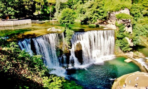 Zdjecie BONIA i HERCEGOWINA / centralna Bonia / Jajce / Jajce-wodospad na rzece Pliva
