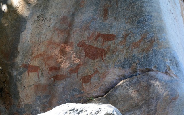 Zdj cia: Wzgrza Tsodilo, Prehistoryczne rysunki naskalne, BOTSWANA