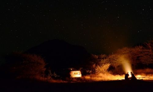 BOTSWANA / - / Wzgrza Tsodilo / Noc na pustyni Kalahari