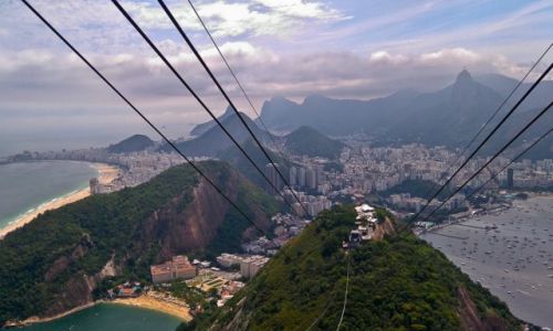 Zdjecie BRAZYLIA / Rio de Janeiro / widok z Gowy Cukru / Rio calukie