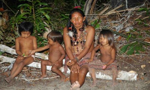 Zdjęcie BRAZYLIA / amazonia / okolice Manaus / rodzina z dzungli
