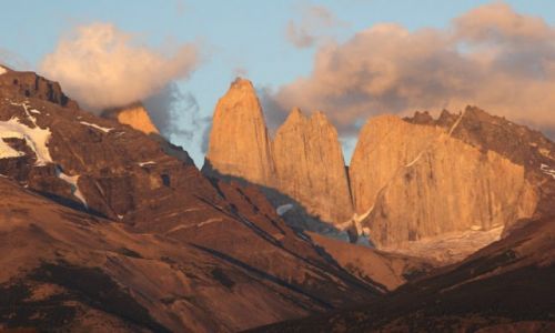 Zdjecie CHILE / Torres Del Paine / Torres Del Paine / Wschod slonca
