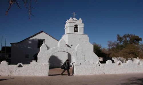 Zdjecie CHILE / okolice Atacamy / San Pedro de Atacama / koscioek w San Pedro de Atacama