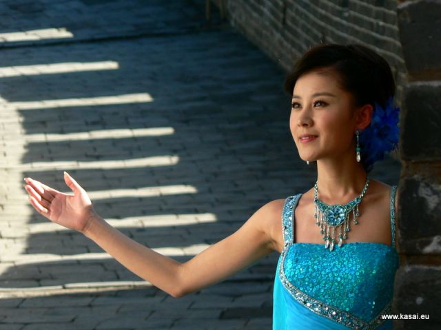 Zdjęcia: Wielki Mur, Chiny Wielki Mur - nagranie teledysku - chińska Doda? ;), CHINY Zdjęcia: Wielki Mur, Chiny Wielki Mur - nagranie teledysku - chińska Doda? ;), CHINY